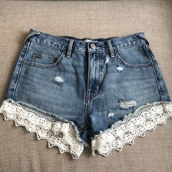 Free People Lacey Denim Cutoff Shorts size W24 - Picture 1 of 7